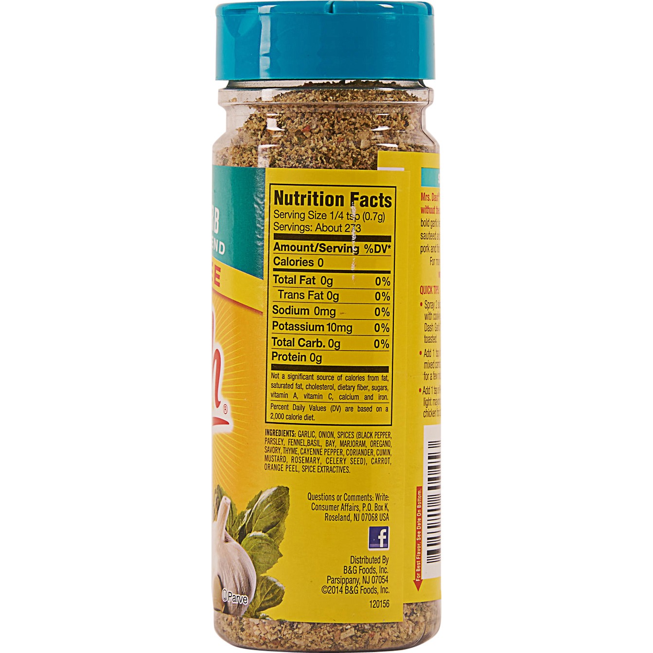 Dash Garlic & Herb Sodium Free Seasoning