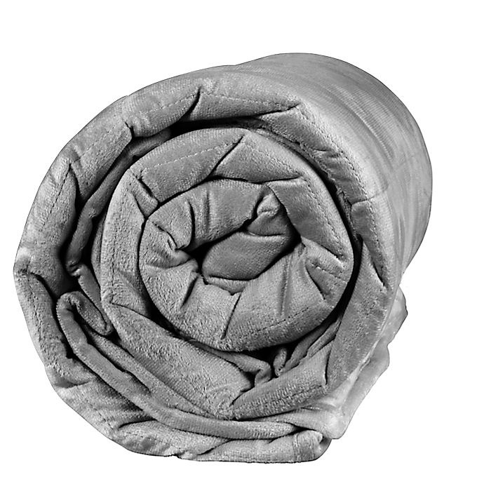 slide 3 of 5, Sealy Weighted Blanket - Grey, 18 lb