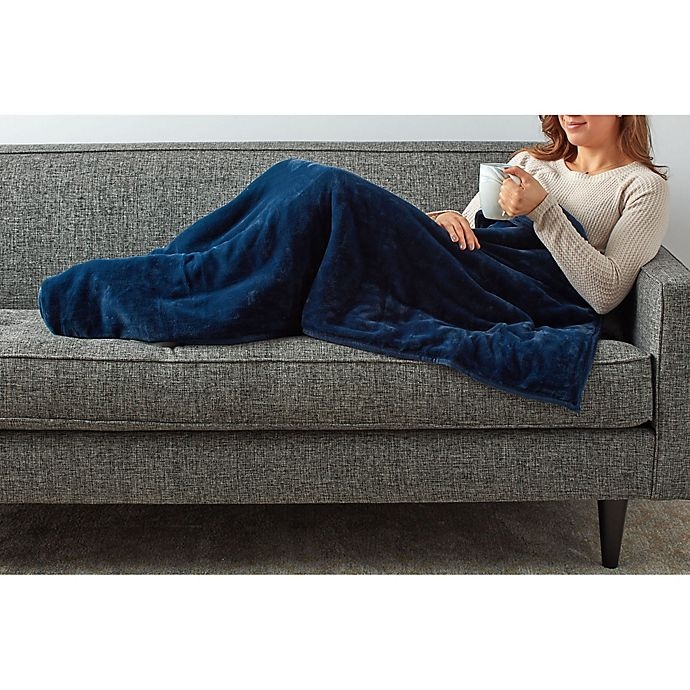 slide 5 of 10, Therapedic Reversible Large Weighted Blanket - Grey, 20 lb