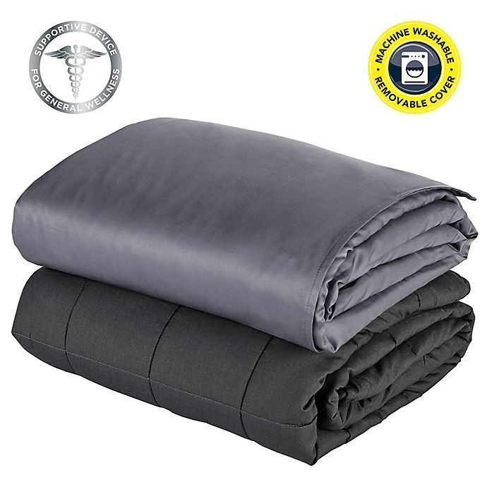 slide 11 of 11, Therapedic Small Weighted Cooling Blanket - Grey, 12 lb