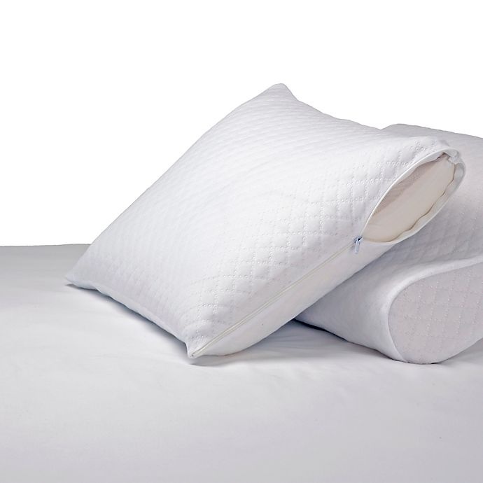 slide 2 of 2, Healthy Nights Circular Knit Cool Finish Pillow Protector for Memory Foam Pillows, 1 ct