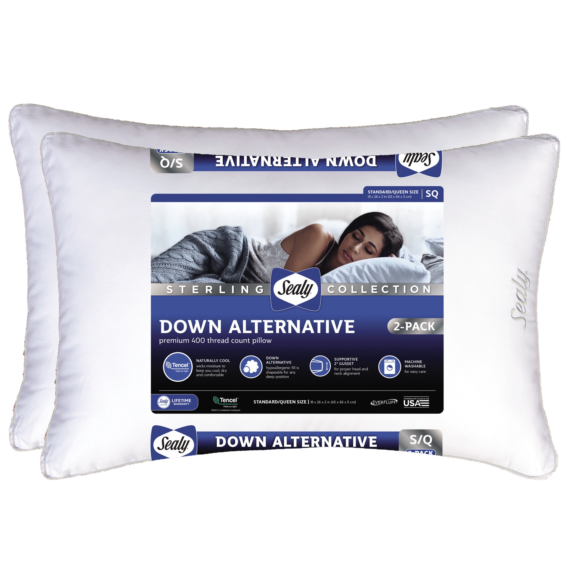 Sealy Cool Support Extra Firm Support Standard Size Pillows