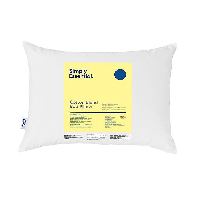 slide 2 of 6, Simply Essential Cotton Standard/Queen Bed Pillow, 1 ct