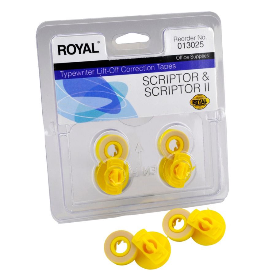 slide 2 of 8, Royal Lift-Off Typewriter Correction Tapes, 013025, Pack Of 2, 2 ct