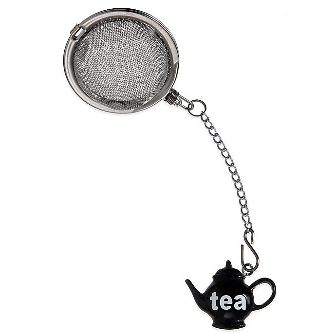 slide 1 of 1, Prodyne Stainless Steel Tea Infuser with Black Teapot Ornament, 1 ct