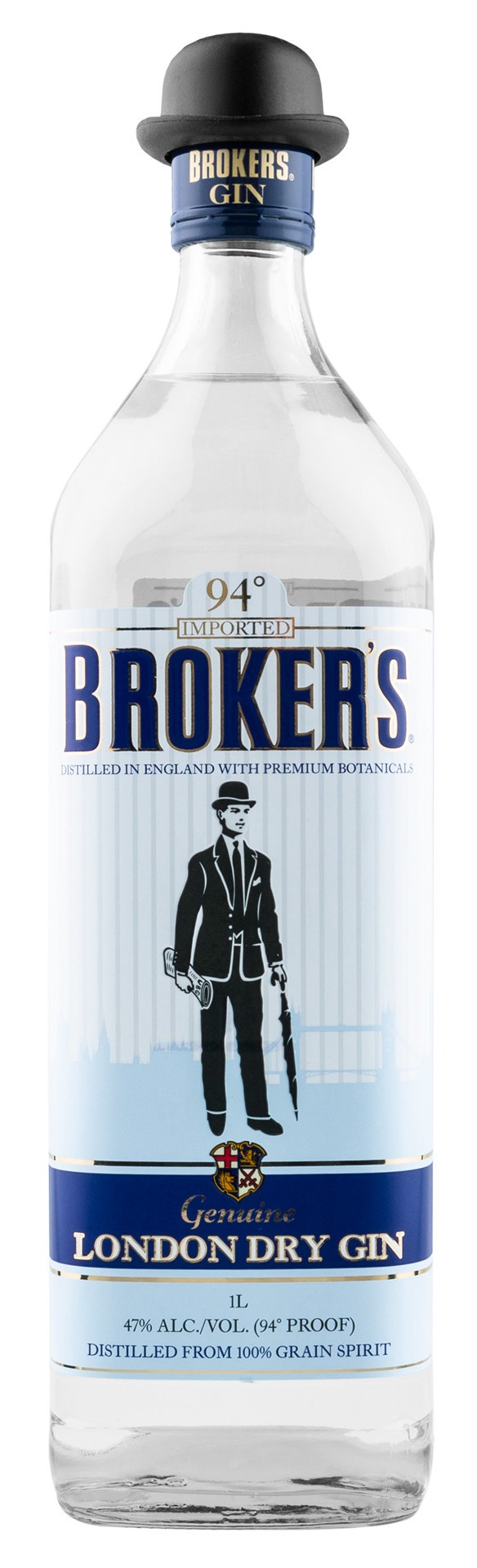 slide 1 of 1, Broker's Gin, 1 liter