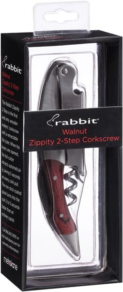 slide 1 of 1, Rabbit Walnut Zippity 2-Step Walnut Corkscrew, 1 ct