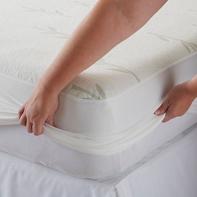 slide 2 of 5, Great Bay Home Aleena Viscose King Mattress Protector - Ivy, 1 ct