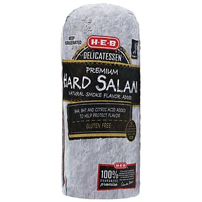 slide 1 of 1, H-E-B Hard Salami, per lb