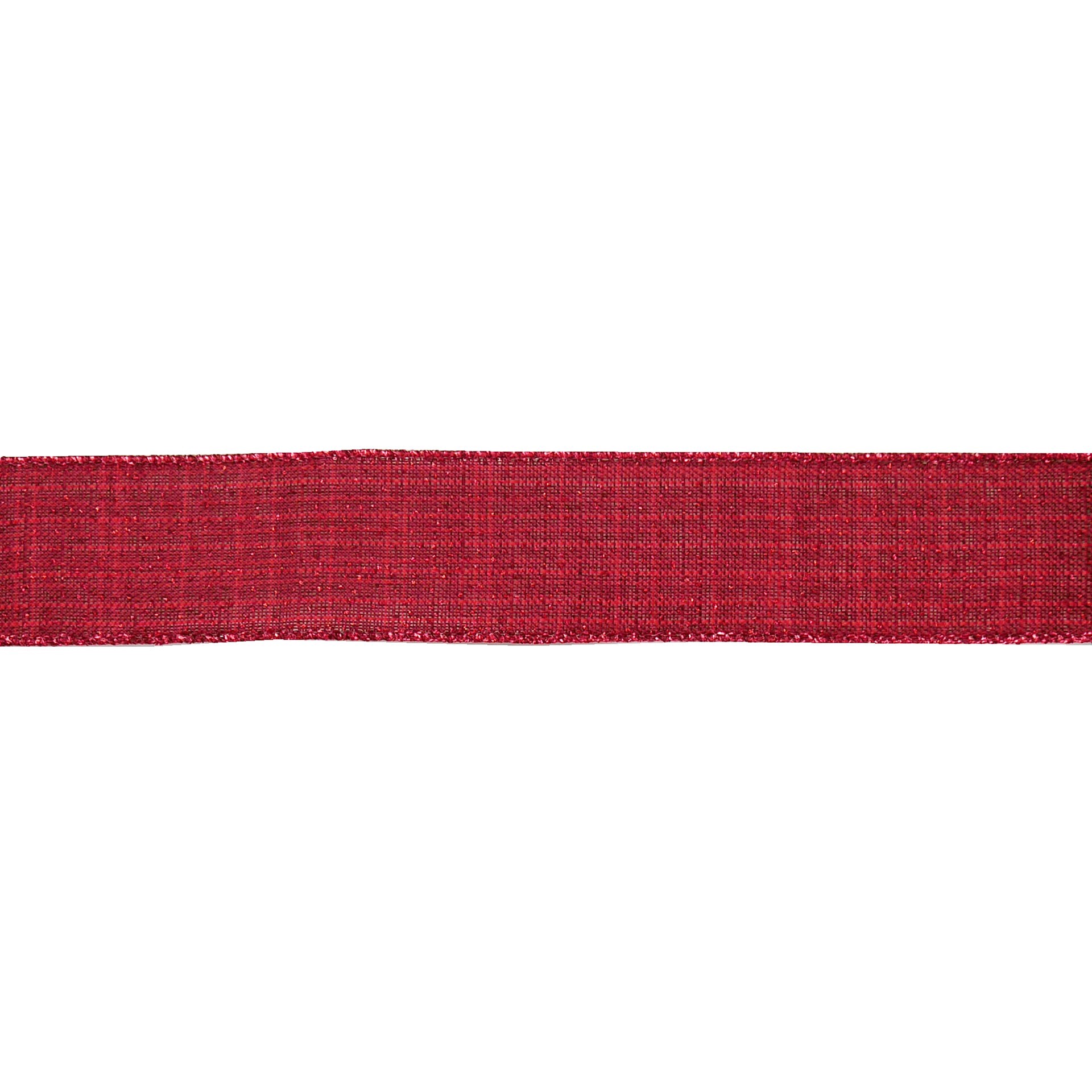 slide 3 of 3, 1.5" X 30ft. Burgundy Wired Faux Linen Ribbon By Celebrate It, 1.5 in x 30 ft