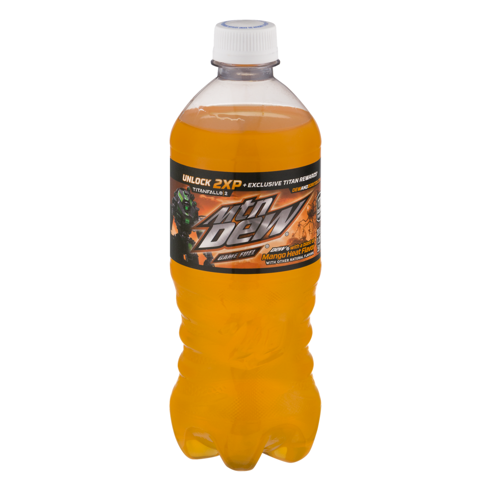 slide 1 of 6, Mountain Dew Game Fuel Mango Heat Bottle - 20 fl oz, 20 fl oz