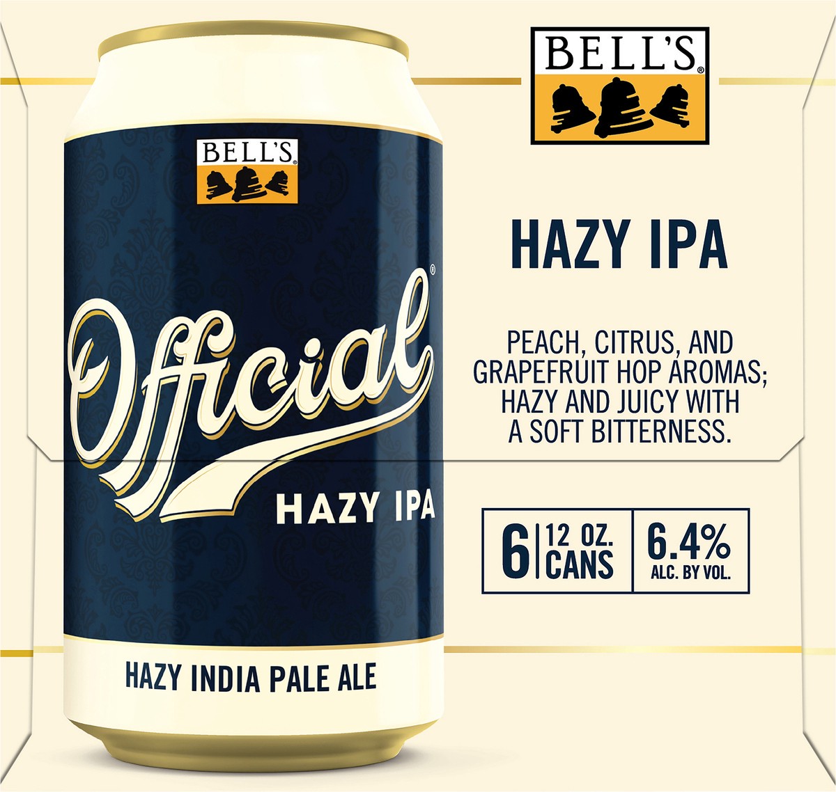 slide 5 of 11, Bell's Official Hazy IPA Beer 6 - 12 fl oz Cans, 6 ct; 12 oz