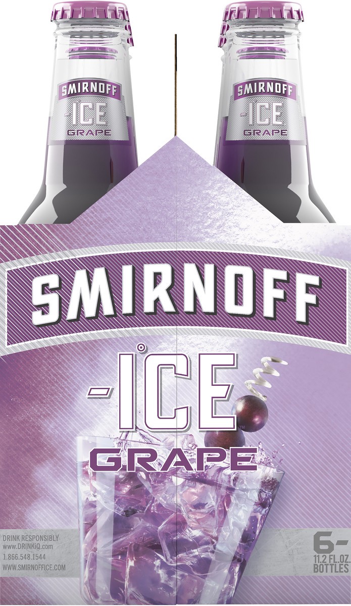 slide 2 of 3, Smirnoff Ice Grape Malt Beverage 6 ea, 6 ct; 11.2 oz