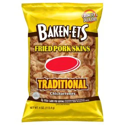 Baken-Ets Chicharrones Fried Pork Skins Traditional 4 Oz