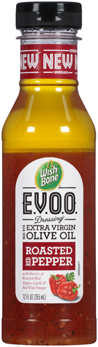 slide 1 of 1, Wish-Bone E.V.O.O. Dressing Roasted Red Pepper, 12 oz