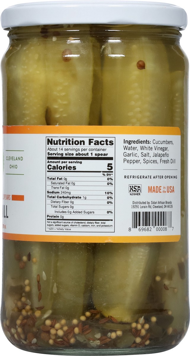 slide 2 of 9, Randy's Artisanal Mild Heat Crisp Spicy Dill Spears 24 fl oz, 24 fl oz
