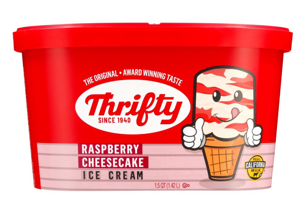 slide 3 of 3, Thrifty Rasbpbery Cheesecake, 48 oz