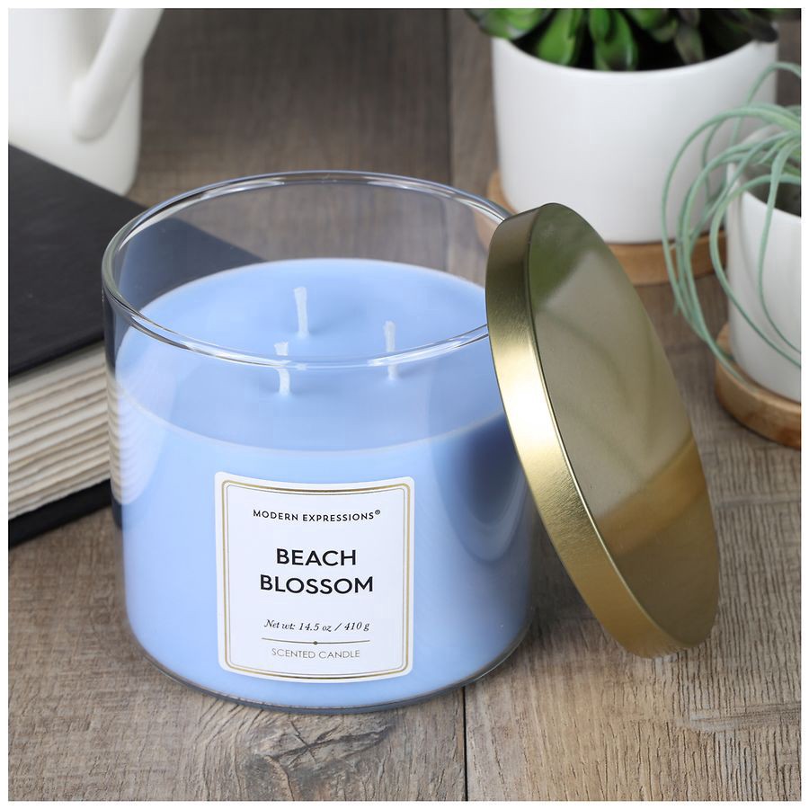 slide 5 of 5, Modern Expressions Scented Candle Beach Blossom, 14.5 oz