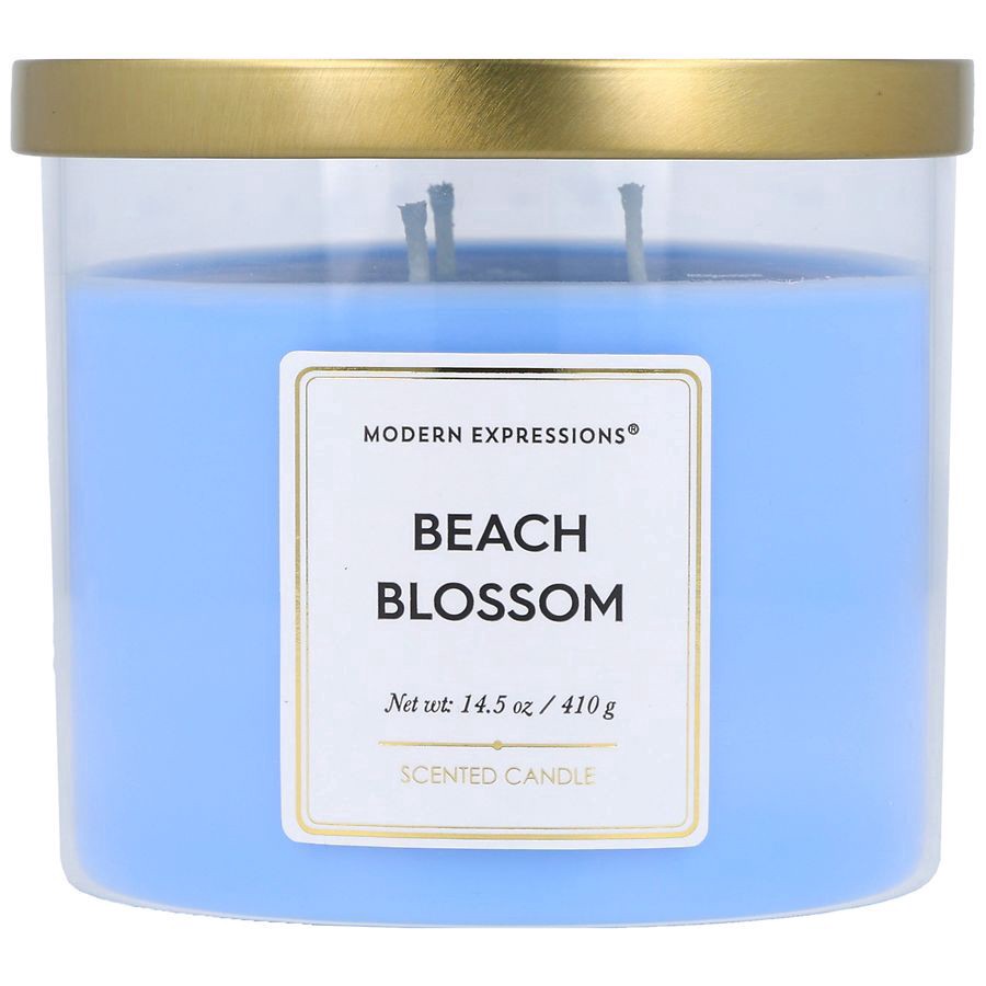 slide 1 of 5, Modern Expressions Scented Candle Beach Blossom, 14.5 oz