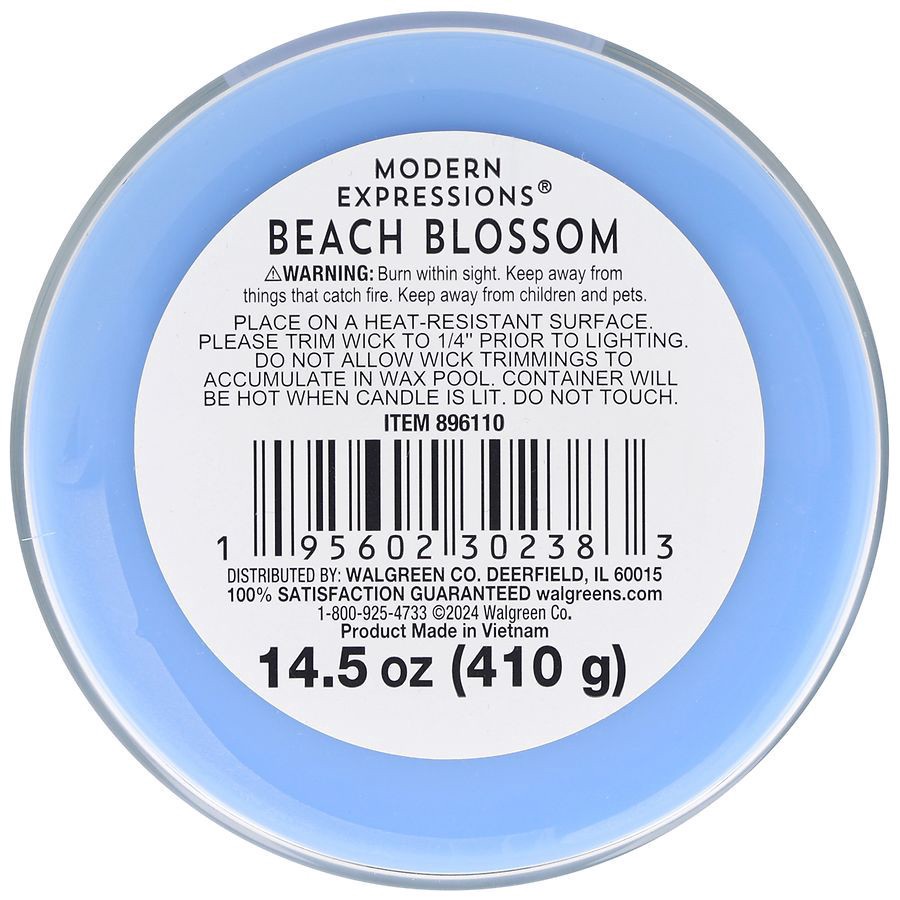 slide 4 of 5, Modern Expressions Scented Candle Beach Blossom, 14.5 oz
