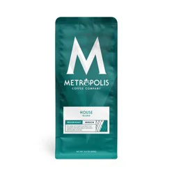 Metropolis Coffee House Blend Medium Dark Roast Whole Bean Coffee- 10.5 oz