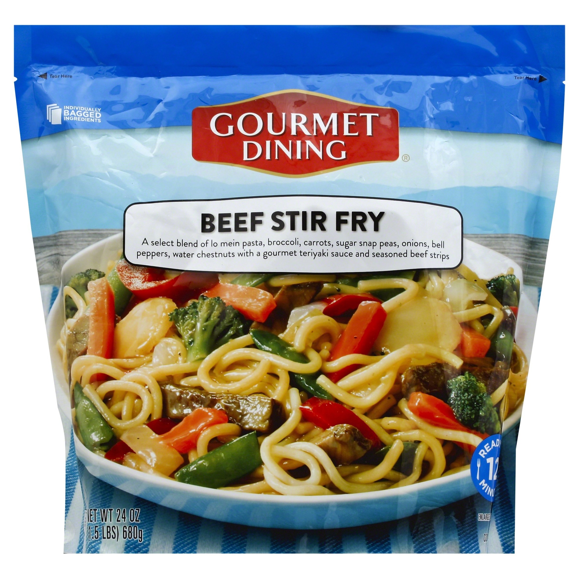 slide 1 of 1, Gourmet Dining Beef Stir Fry Skillet Meal, 24 oz