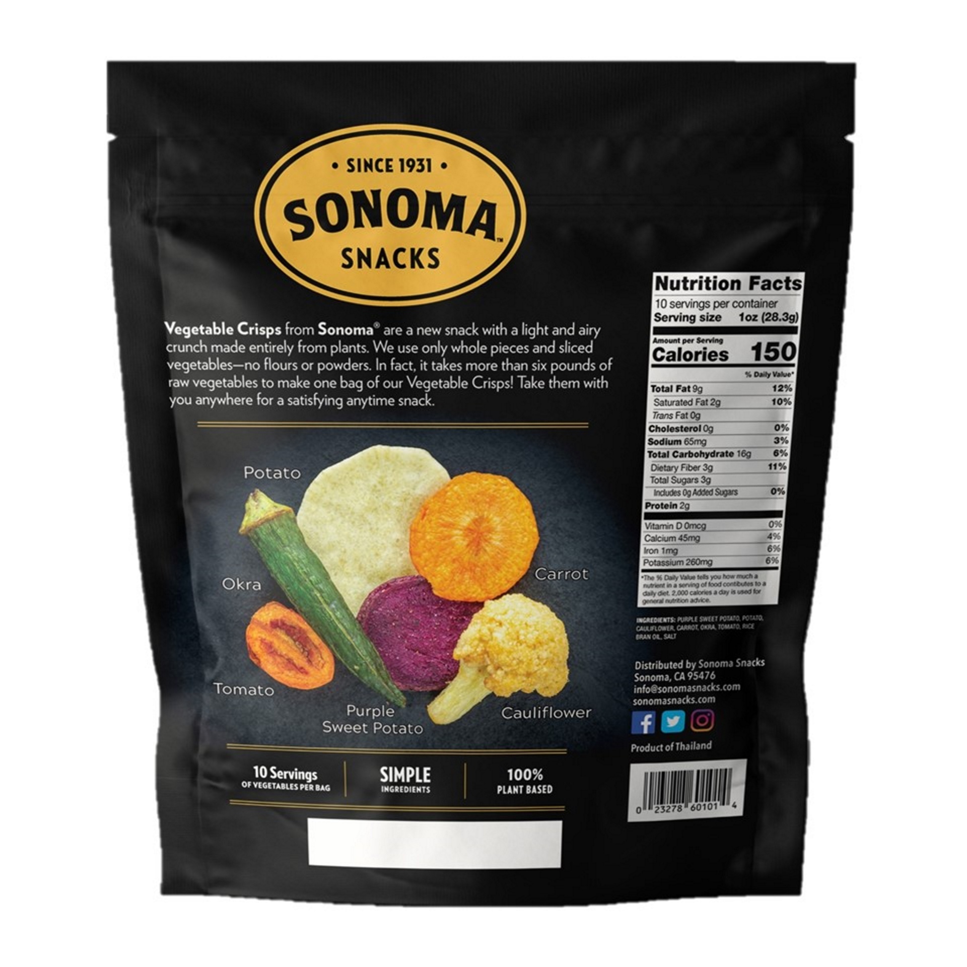 slide 2 of 2, Sonoma Creamery Veggie Crisps, 