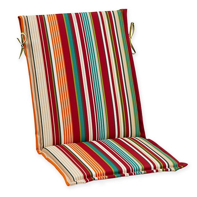 slide 1 of 1, Destination Summer Stripe Sling Back Indoor/Outdoor Cushion - Red, 1 ct