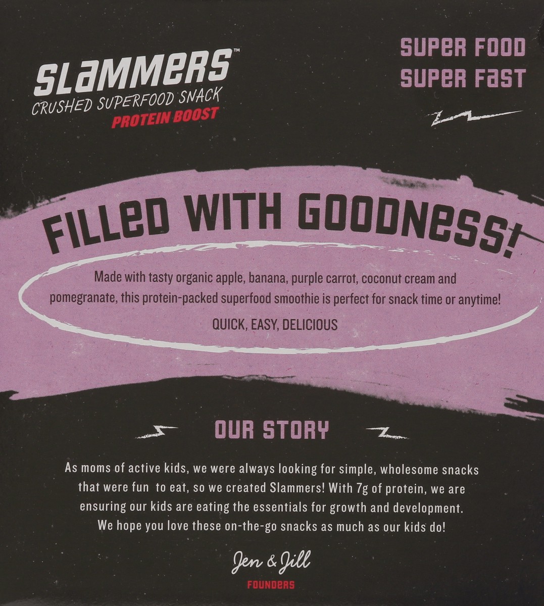 slide 5 of 9, Slammers Crushed Crush Superfood Snack 4 - 3.5 oz Pouches, 4 ct