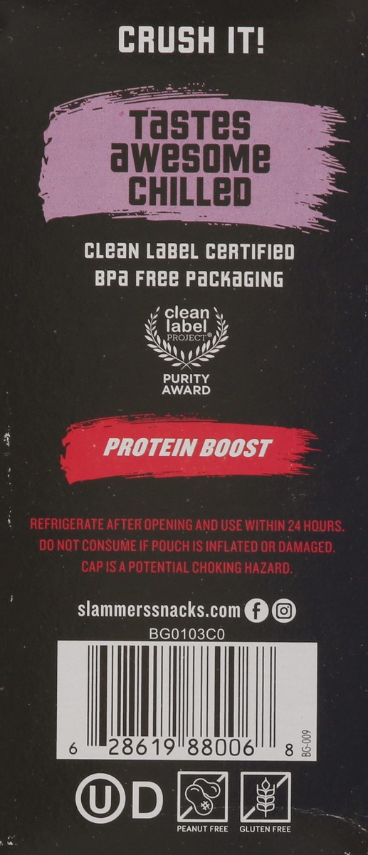 slide 7 of 9, Slammers Crushed Crush Superfood Snack 4 - 3.5 oz Pouches, 4 ct