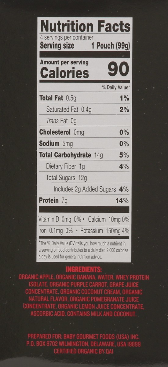 slide 8 of 9, Slammers Crushed Crush Superfood Snack 4 - 3.5 oz Pouches, 4 ct