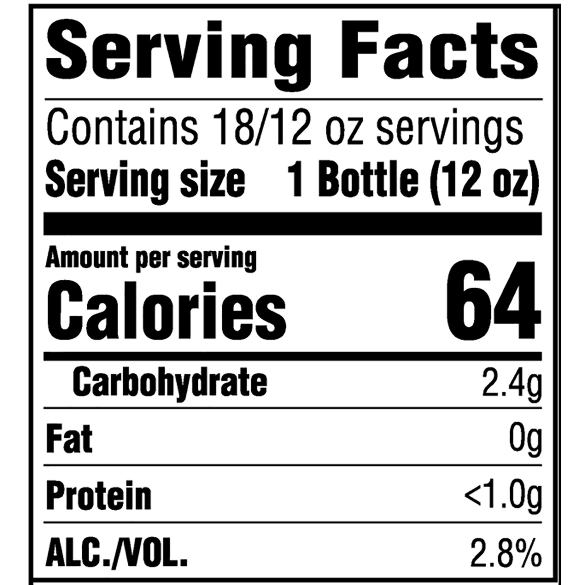 slide 2 of 5, Miller 64 Extra Light Lager Beer, 2.8% ABV, 18-pack, 12-oz. beer bottles, 216 oz