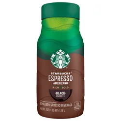 Starbucks Coffee Beverage, Black, Espresso Americano