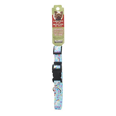 slide 1 of 1, Alliance Adjustable 8-18 in Unicorn X-Small Dog Collar, 1 ct