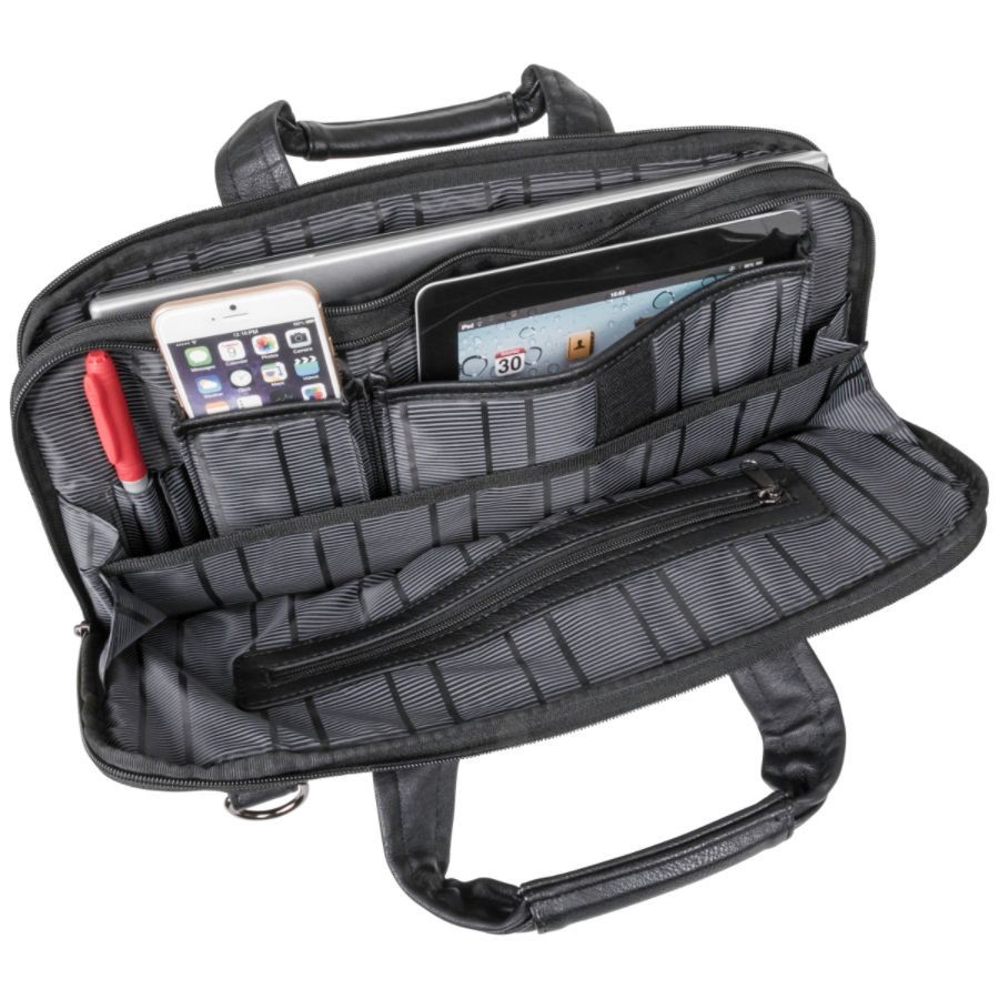 slide 3 of 3, Kenneth Cole Reaction Slim Laptop Case For 16'' Laptops, 11.5'' X 15.75'' X 1.5'', Black, 1 ct