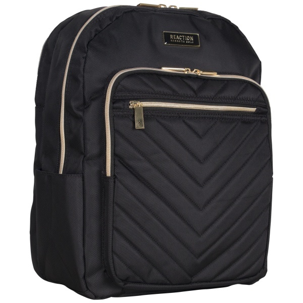 slide 6 of 8, Kenneth Cole Reaction Chevron Quilted Laptop Backpack, Black, 1 ct