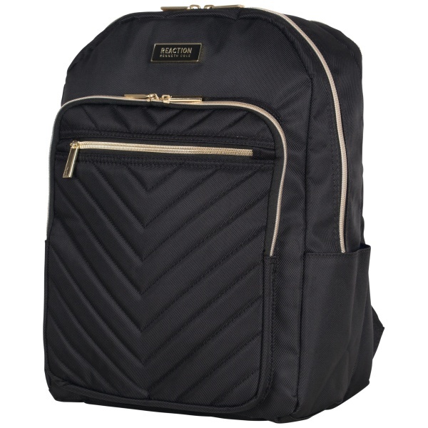 slide 7 of 8, Kenneth Cole Reaction Chevron Quilted Laptop Backpack, Black, 1 ct