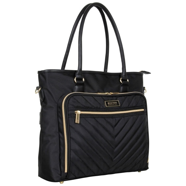 slide 9 of 10, Kenneth Cole Reaction Chelsea Messenger Bag With 15'' Laptop Pocket, Black, 1 ct