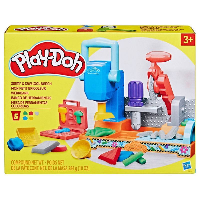slide 1 of 10, Play-Doh Stamp and Saw Tool Bench, 1 ct