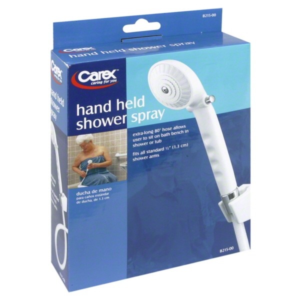 Carex Hand Held Shower Head, ExtraLong Hose 80 in Shipt