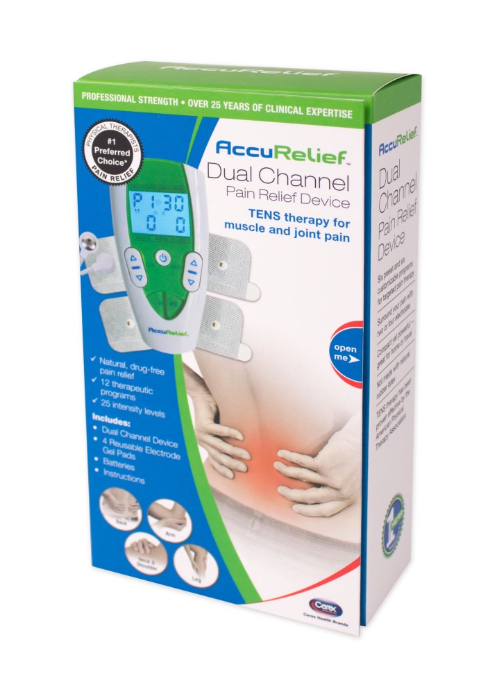 slide 2 of 2, AccuRelief Carex Accurelief Dual Channel Pain Relief Device, 1 ct
