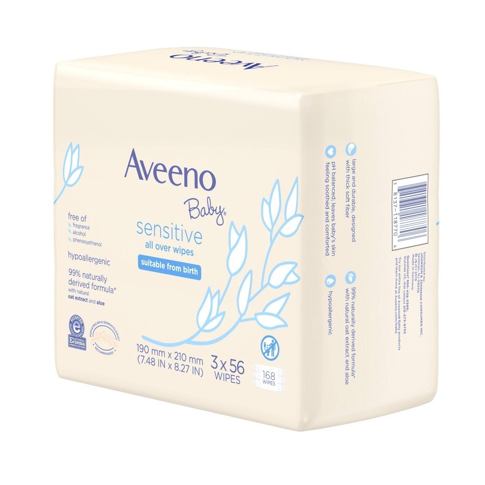 slide 5 of 11, Aveeno Sens Bby Wipes, 168 ct