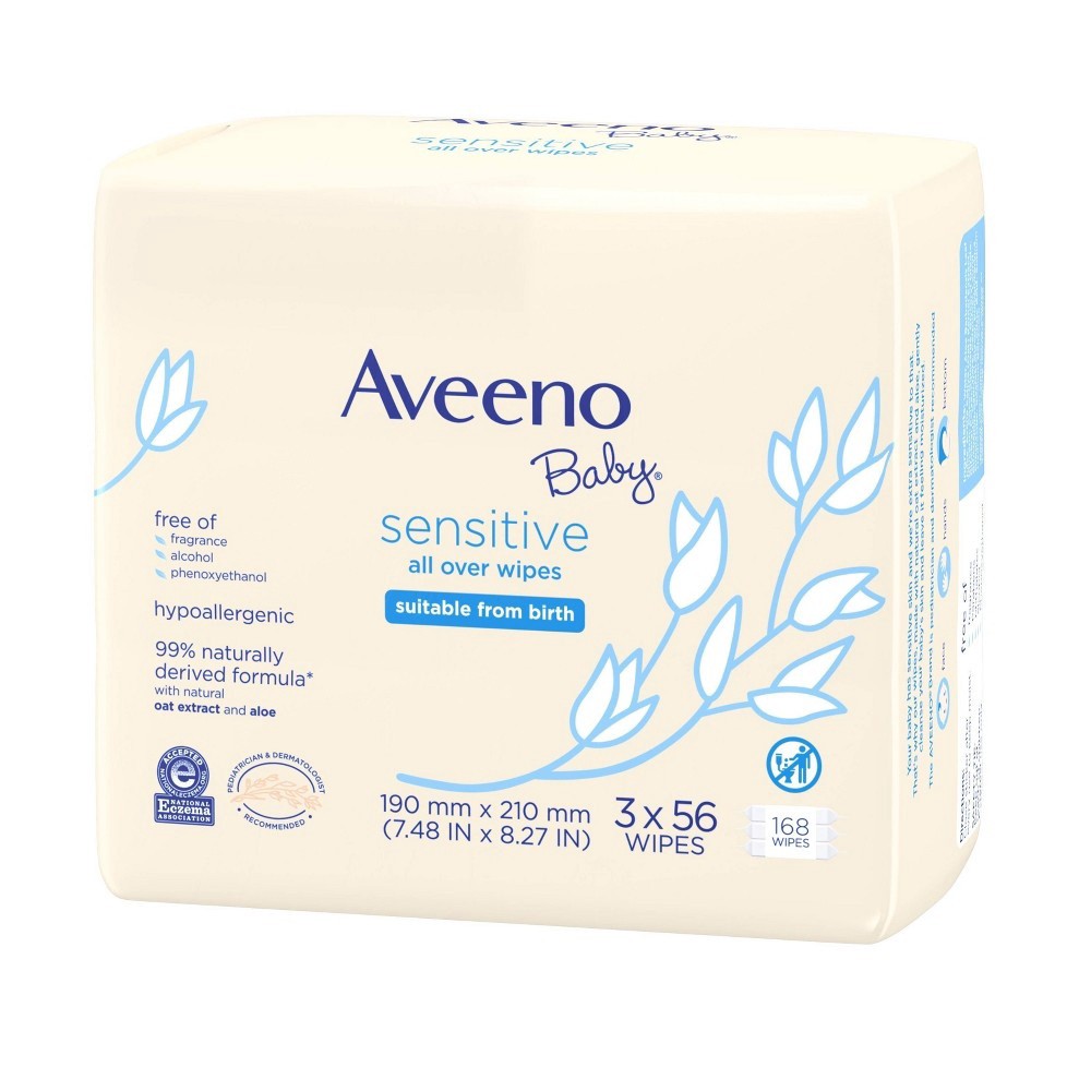 slide 7 of 11, Aveeno Sens Bby Wipes, 168 ct