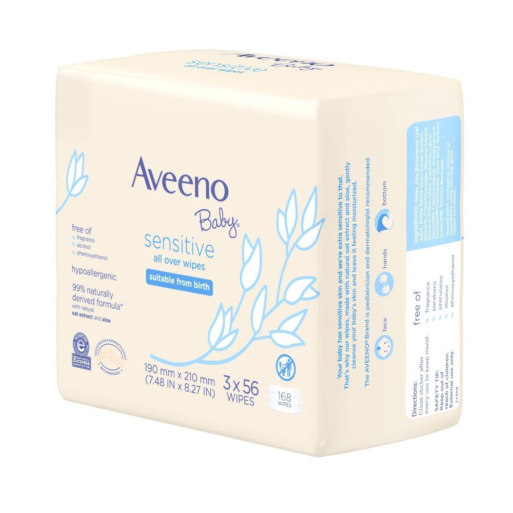 slide 6 of 11, Aveeno Sens Bby Wipes, 168 ct