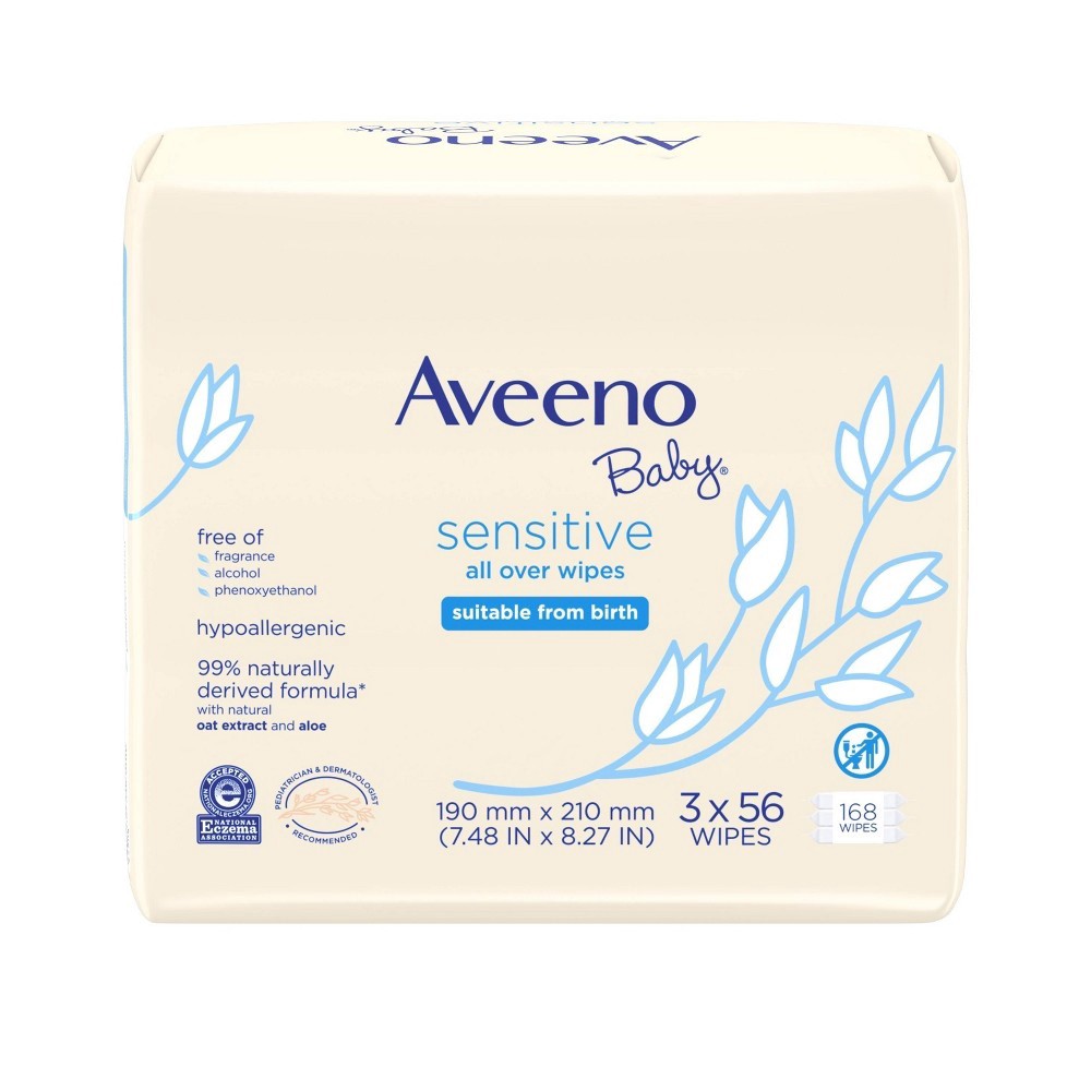 slide 3 of 11, Aveeno Sens Bby Wipes, 168 ct