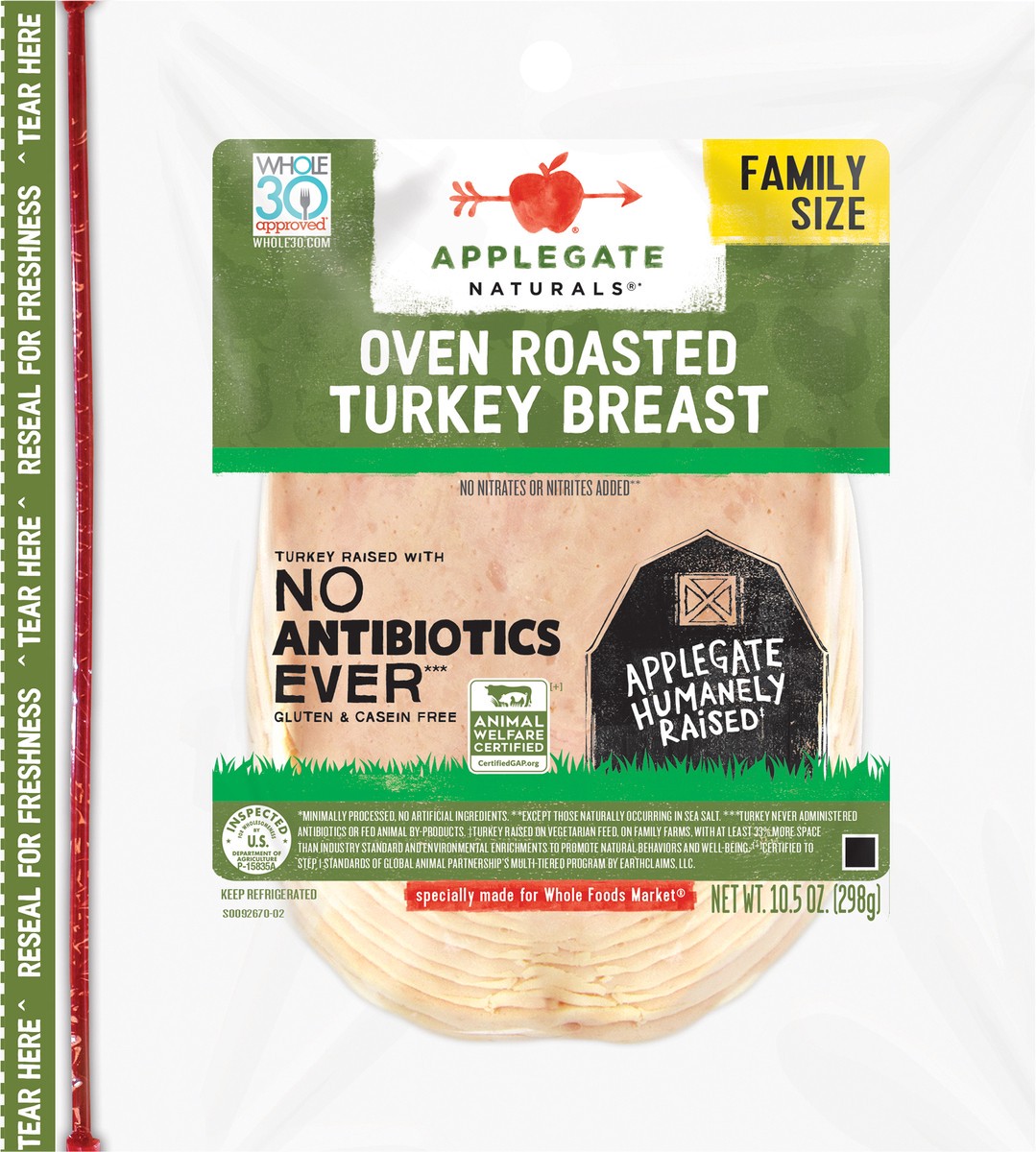 slide 1 of 11, Applegate Turkey, 10.5 oz