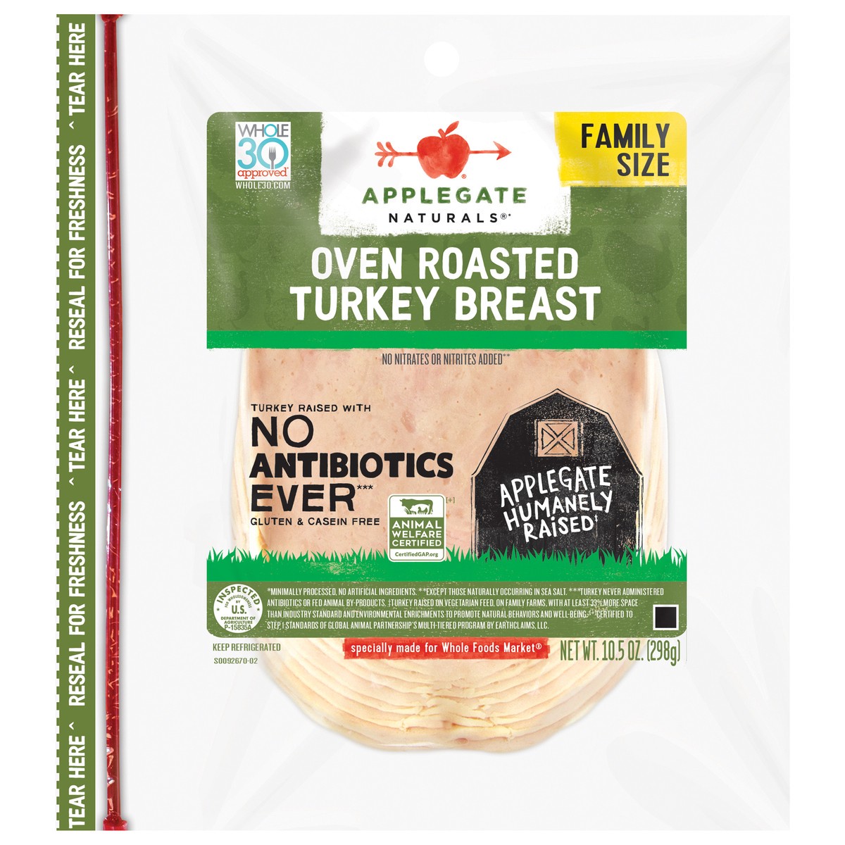 slide 11 of 11, Applegate Turkey, 10.5 oz