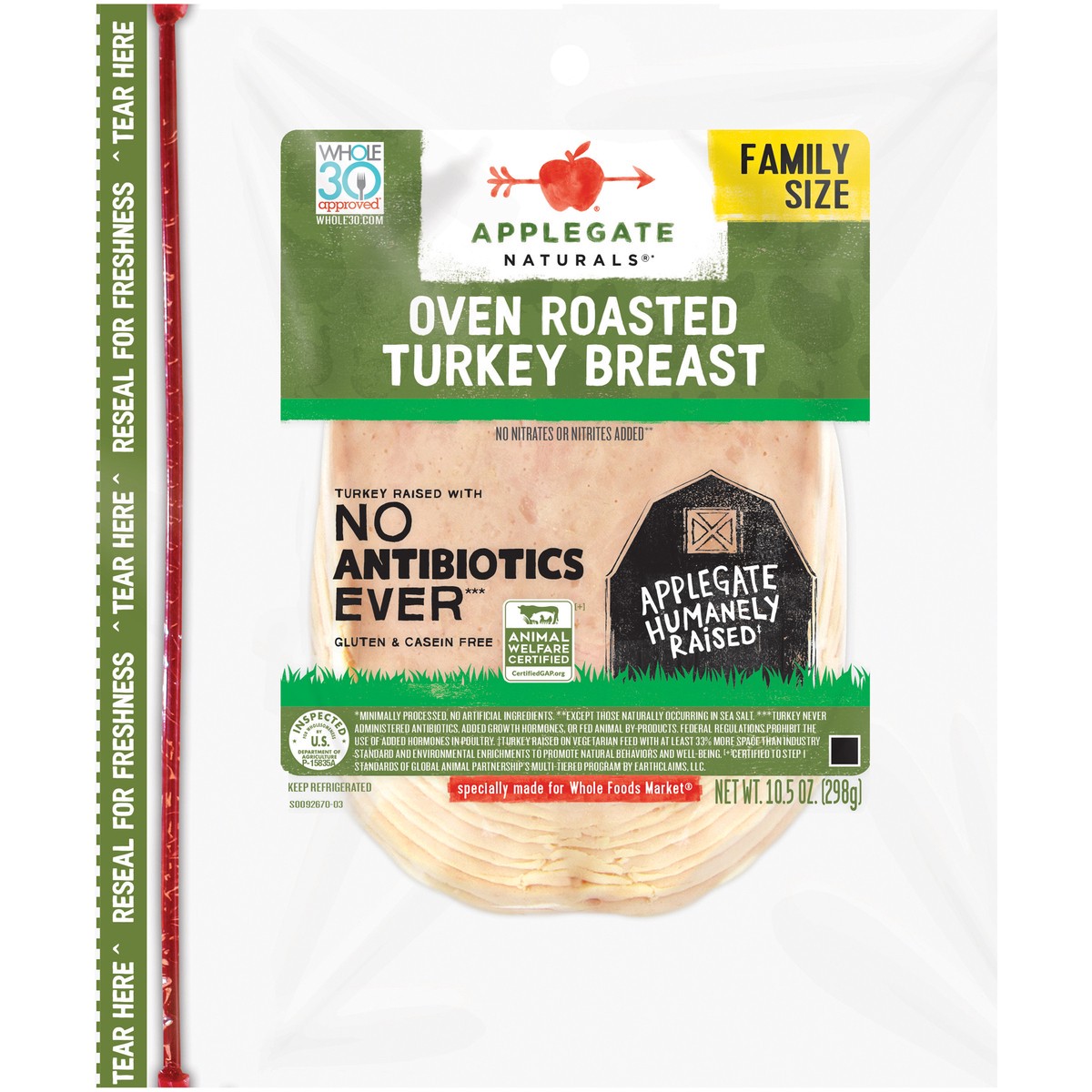 slide 9 of 11, Applegate Turkey, 10.5 oz