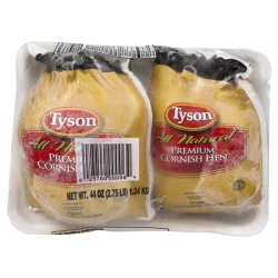 Tyson All Natural Premium Cornish Hen Twin Pack 