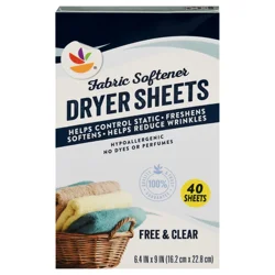 Giant Free & Clear Fabric Softener Dryer Sheets